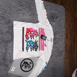 Kids Graphic Long Sleeve Shirt - White and Multicolor